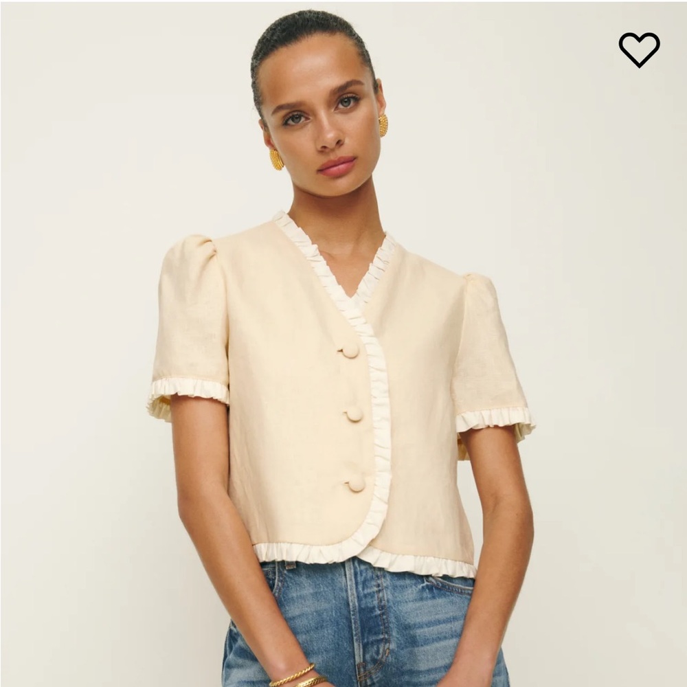 Reformation Bess Linen Top